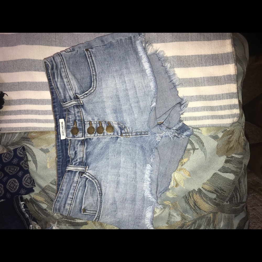Billabong Button Down Light Denim Shorts